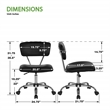 Scranton & Co Task Office Chair in Black Vinyl with Chrome Base