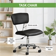 Scranton & Co Task Office Chair in Black Vinyl with Chrome Base