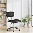 Scranton & Co Task Office Chair in Black Vinyl with Chrome Base