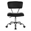 Scranton & Co Task Office Chair in Black Vinyl with Chrome Base