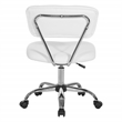 Scranton & Co Task Office Chair in White Vinyl with Chrome Base