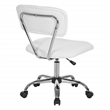 Scranton & Co Task Office Chair in White Vinyl with Chrome Base