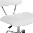Scranton & Co Task Office Chair in White Vinyl with Chrome Base