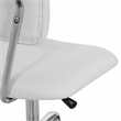 Scranton & Co Task Office Chair in White Vinyl with Chrome Base