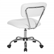 Scranton & Co Task Office Chair in White Vinyl with Chrome Base