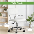 Scranton & Co Task Office Chair in White Vinyl with Chrome Base