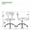 Scranton & Co Task Office Chair in White Vinyl with Chrome Base
