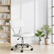 Scranton & Co Task Office Chair in White Vinyl with Chrome Base