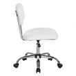 Scranton & Co Task Office Chair in White Vinyl with Chrome Base