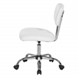 Scranton & Co Task Office Chair in White Vinyl with Chrome Base