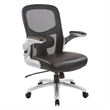 Scranton & Co Mesh Back Executive Chair in Black Bonded Leather