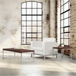 Scranton & Co Contemporary Espresso Wood Coffee Table with Chrome Legs