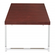 Scranton & Co Contemporary Espresso Wood Coffee Table with Chrome Legs