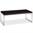 Scranton & Co Contemporary Espresso Wood Coffee Table with Chrome Legs