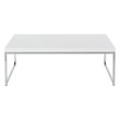 Scranton & Co White Coffee Table in Engineered Wood with Chrome Legs