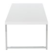 Scranton & Co White Coffee Table in Engineered Wood with Chrome Legs
