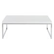Scranton & Co White Coffee Table in Engineered Wood with Chrome Legs