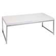 Scranton & Co White Coffee Table in Engineered Wood with Chrome Legs