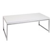 Scranton & Co White Coffee Table in Engineered Wood with Chrome Legs