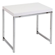 Scranton & Co White End Table with Chrome Legs and Lacquer Finish