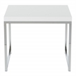 Scranton & Co White End Table with Chrome Legs and Lacquer Finish