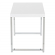 Scranton & Co White End Table with Chrome Legs and Lacquer Finish