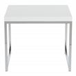 Scranton & Co White End Table with Chrome Legs and Lacquer Finish