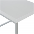 Scranton & Co White End Table with Chrome Legs and Lacquer Finish