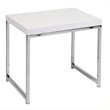 Scranton & Co White End Table with Chrome Legs and Lacquer Finish