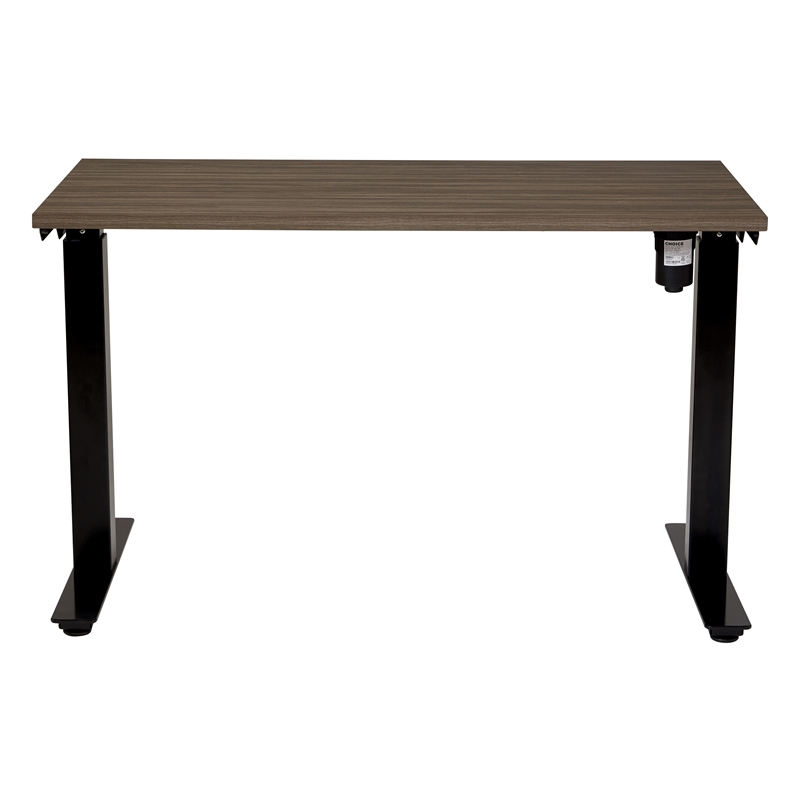 Scranton & Co Height Adjustable Table in Urban Walnut with Black Base