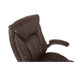 Scranton & Co Faux Leather Mid Back Manager's Chair in Cocoa Brown