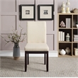 Scranton & Co Contemporary Parsons Dining Chair in Linen Beige Fabric