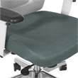 Scranton & Co White Mesh Mid Back Chair with Gray Fabric Mesh Seat