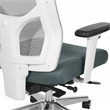 Scranton & Co Contemporary White Mesh Mid Back Chair with Gray Mesh Seat