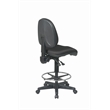 Scranton & Co Ergonomic Black Fabric Drafting Chair with Footring