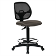 Scranton & Co Brown Fabric Mesh Back Drafting Chair with 18