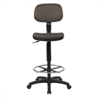 Scranton & Co Brown Vinyl Drafting Chair with Adjustable Foot Ring
