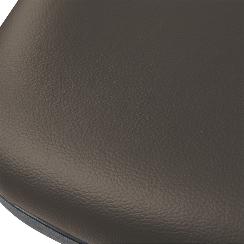 Scranton & Co Brown Vinyl Drafting Chair with Adjustable Foot Ring
