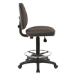 Scranton & Co Brown Fabric Drafting Chair with Lumbar Support