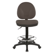 Scranton & Co Brown Fabric Drafting Chair with Lumbar Support