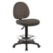 Scranton & Co Brown Fabric Drafting Chair with Lumbar Support