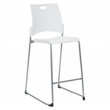 Scranton & Co Tall Stacking Stool with White Plastic Seat - 25 Pack