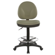 Scranton & Co Sage Green Fabric Drafting Chair with Lumbar Support