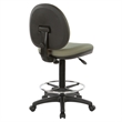 Scranton & Co Sage Green Fabric Drafting Chair with Lumbar Support