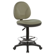 Scranton & Co Sage Green Fabric Drafting Chair with Lumbar Support