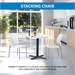 Scranton & Co Stacking Chair with White Plastic Seat - 4 Pack
