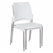 Scranton & Co Stacking Chair with White Plastic Seat - 4 Pack