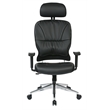 Scranton & Co Black Bonded Leather Manager's Chair with Arms
