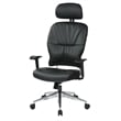 Scranton & Co Black Bonded Leather Manager's Chair with Arms