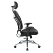 Scranton & Co Black Bonded Leather Manager's Chair with Arms